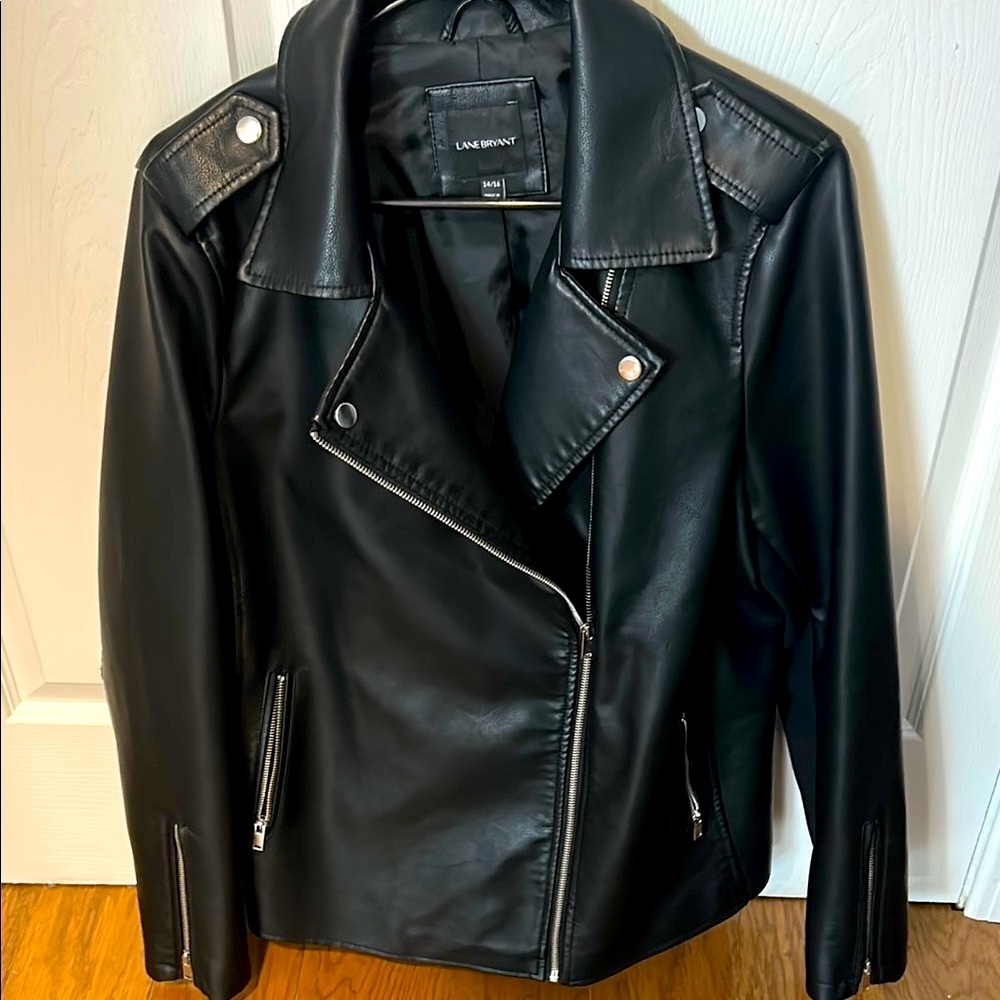 Lane Bryant Black Faux Leather Jacket